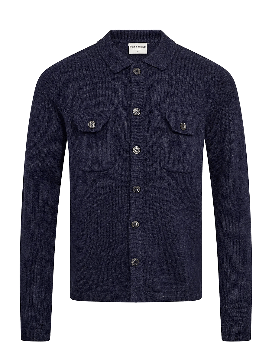 Bruun & Stengade - BS Moldova Regular Fit Knitwear - koftor - navy - 1