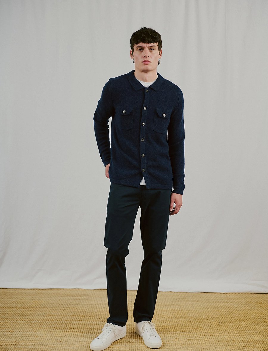Bruun & Stengade - BS Moldova Regular Fit Knitwear - koftor - navy - 3