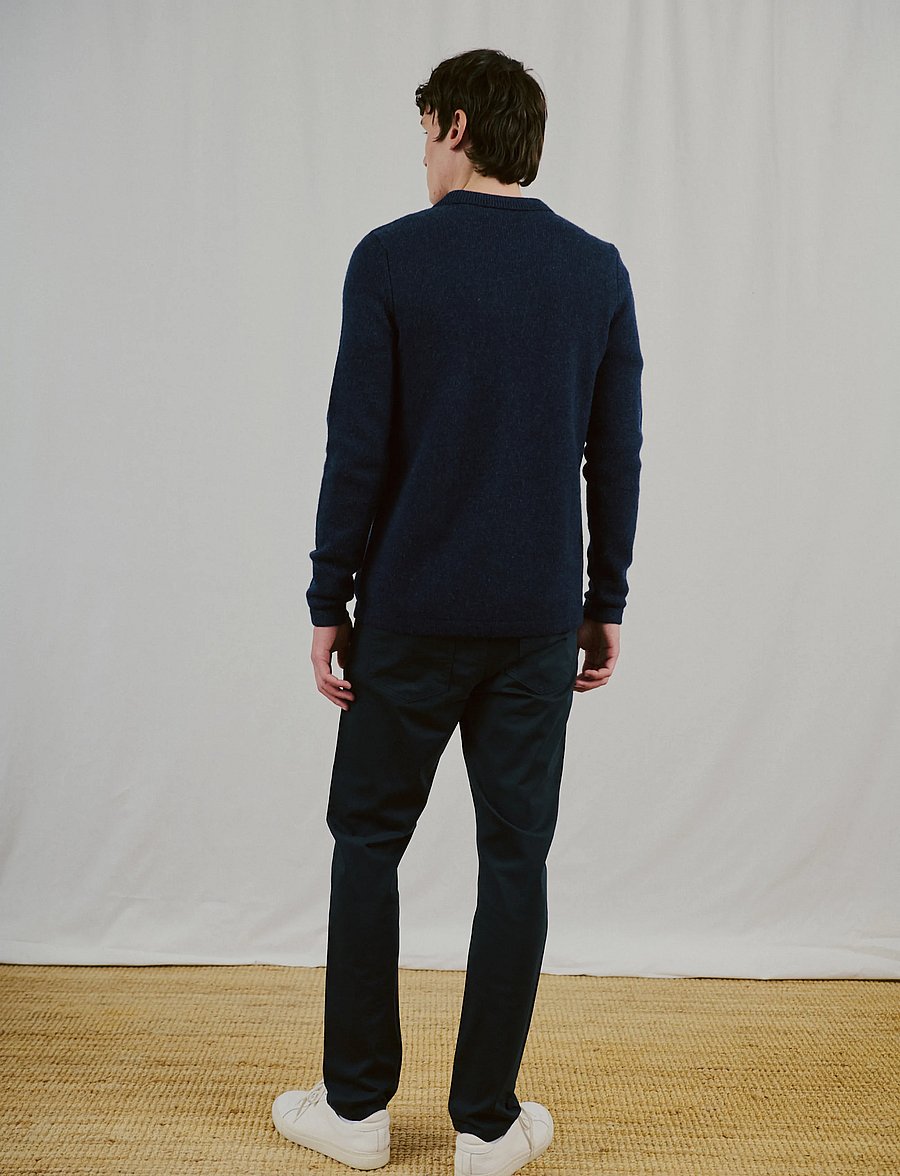 Bruun & Stengade - BS Moldova Regular Fit Knitwear - koftor - navy - 4