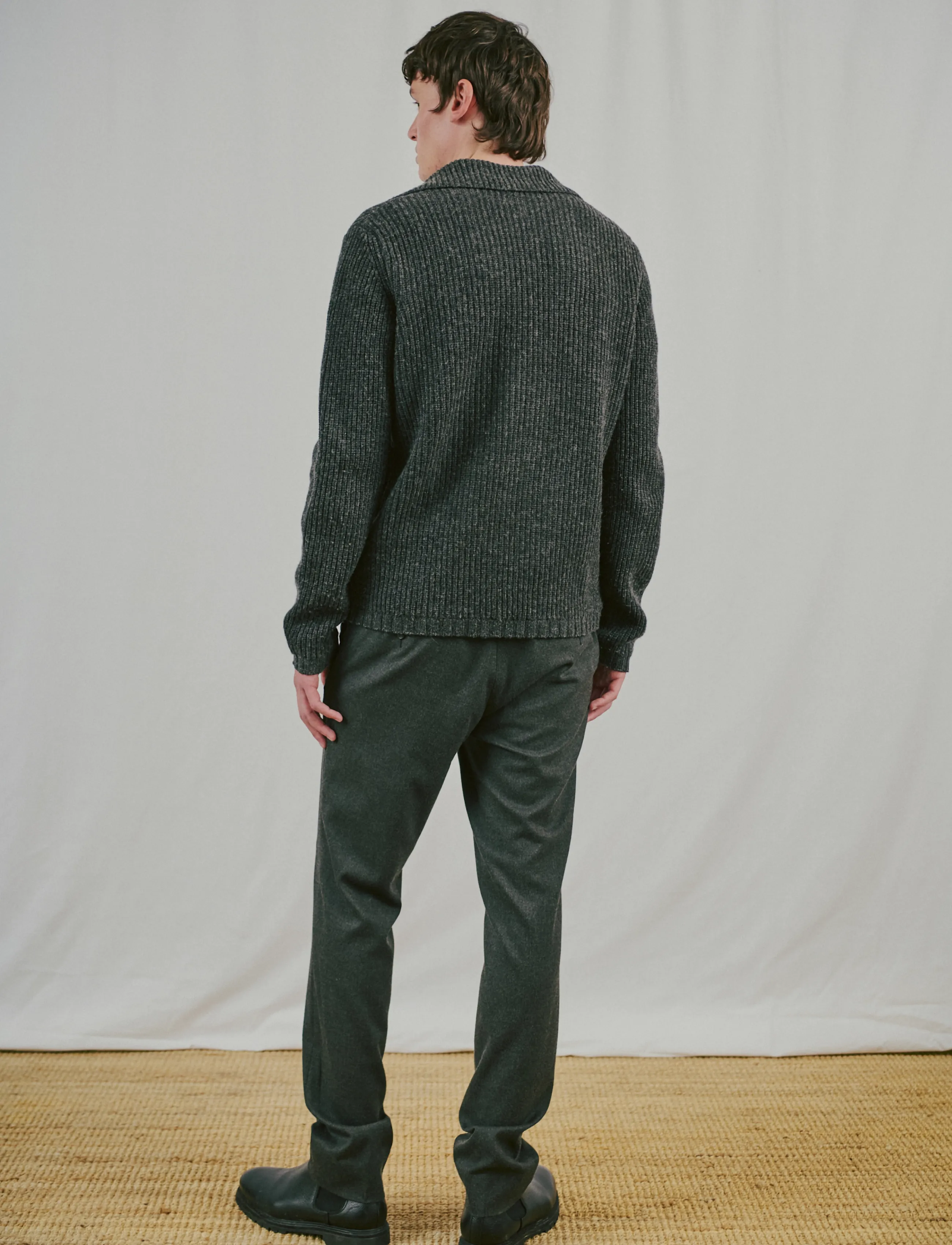 Bruun & Stengade BS Nauru Regular Fit Knitwear - Kollektioner - DARK GREY / grey