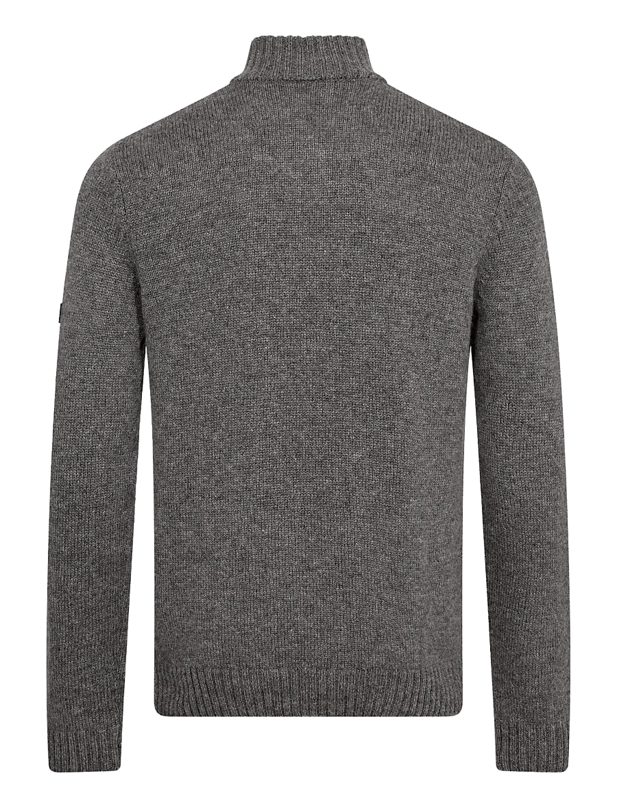 Bruun & Stengade - BS Socotra Regular Fit Knitwear - half zip jumpers - grey - 1