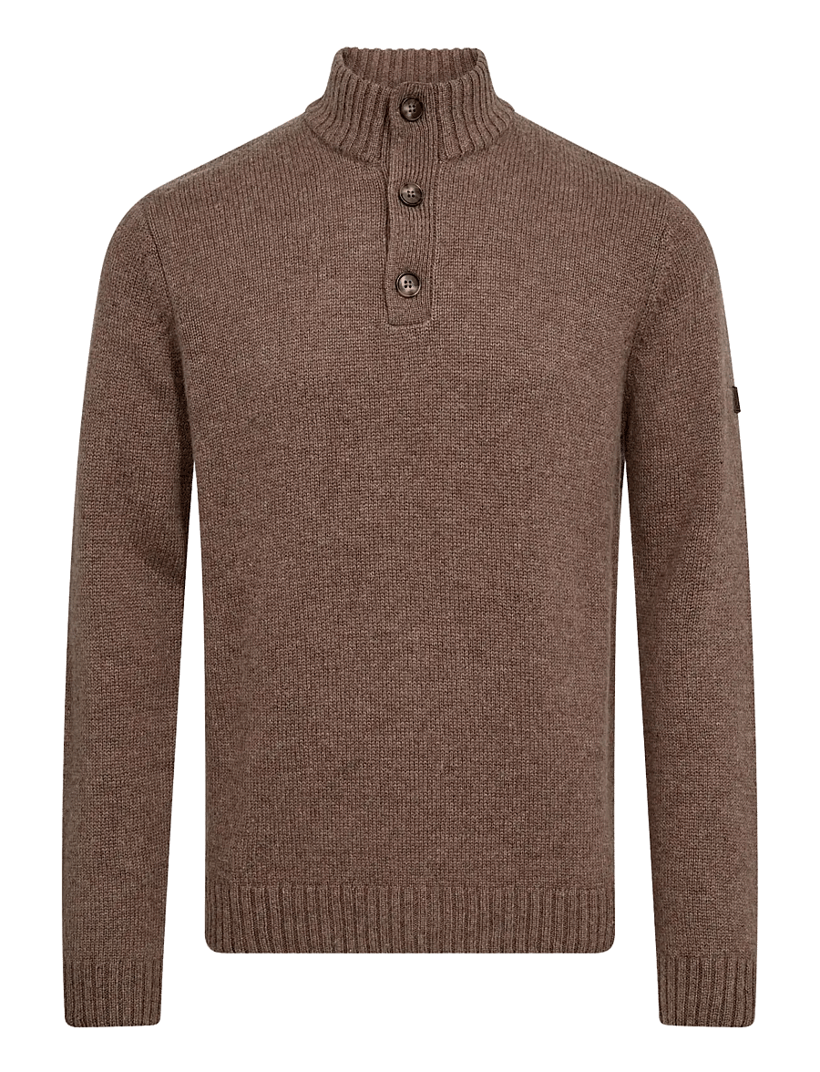 Bruun & Stengade - BS Socotra Regular Fit Knitwear - half zip jumpers - mink - 1