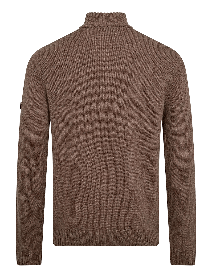 Bruun & Stengade - BS Socotra Regular Fit Knitwear - half zip jumpers - mink - 2