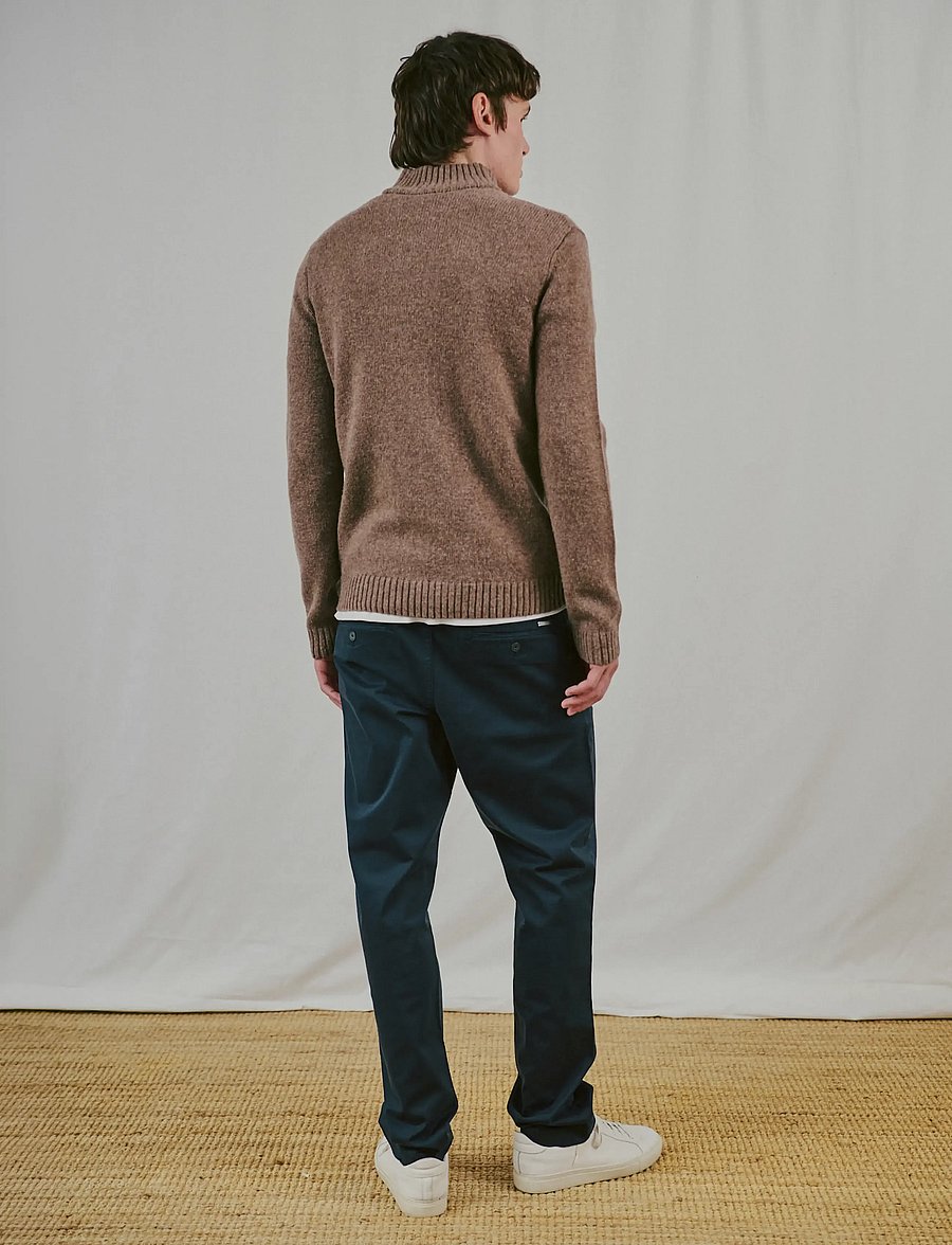 Bruun & Stengade - BS Socotra Regular Fit Knitwear - half zip jumpers - mink - 3