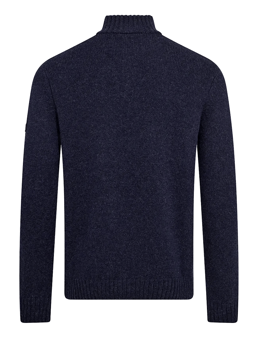 Bruun & Stengade - BS Socotra Regular Fit Knitwear - half zip-tröjor - navy - 2