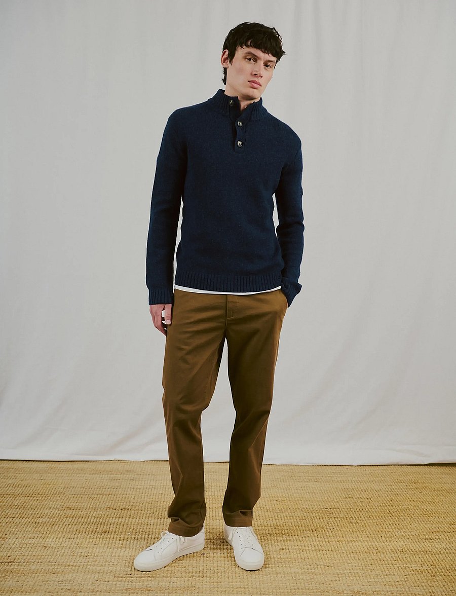 Bruun & Stengade - BS Socotra Regular Fit Knitwear - half zip-tröjor - navy - 3