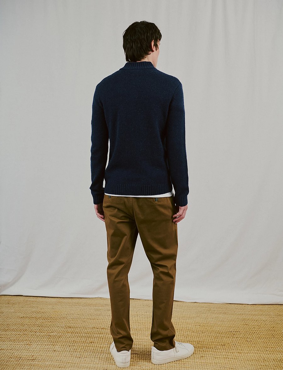 Bruun & Stengade - BS Socotra Regular Fit Knitwear - half zip-tröjor - navy - 4