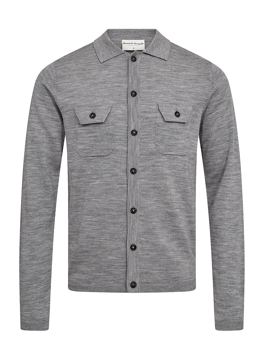 Bruun & Stengade - BS Zaouma Regular Fit Knitwear - cardigans - grey - 1