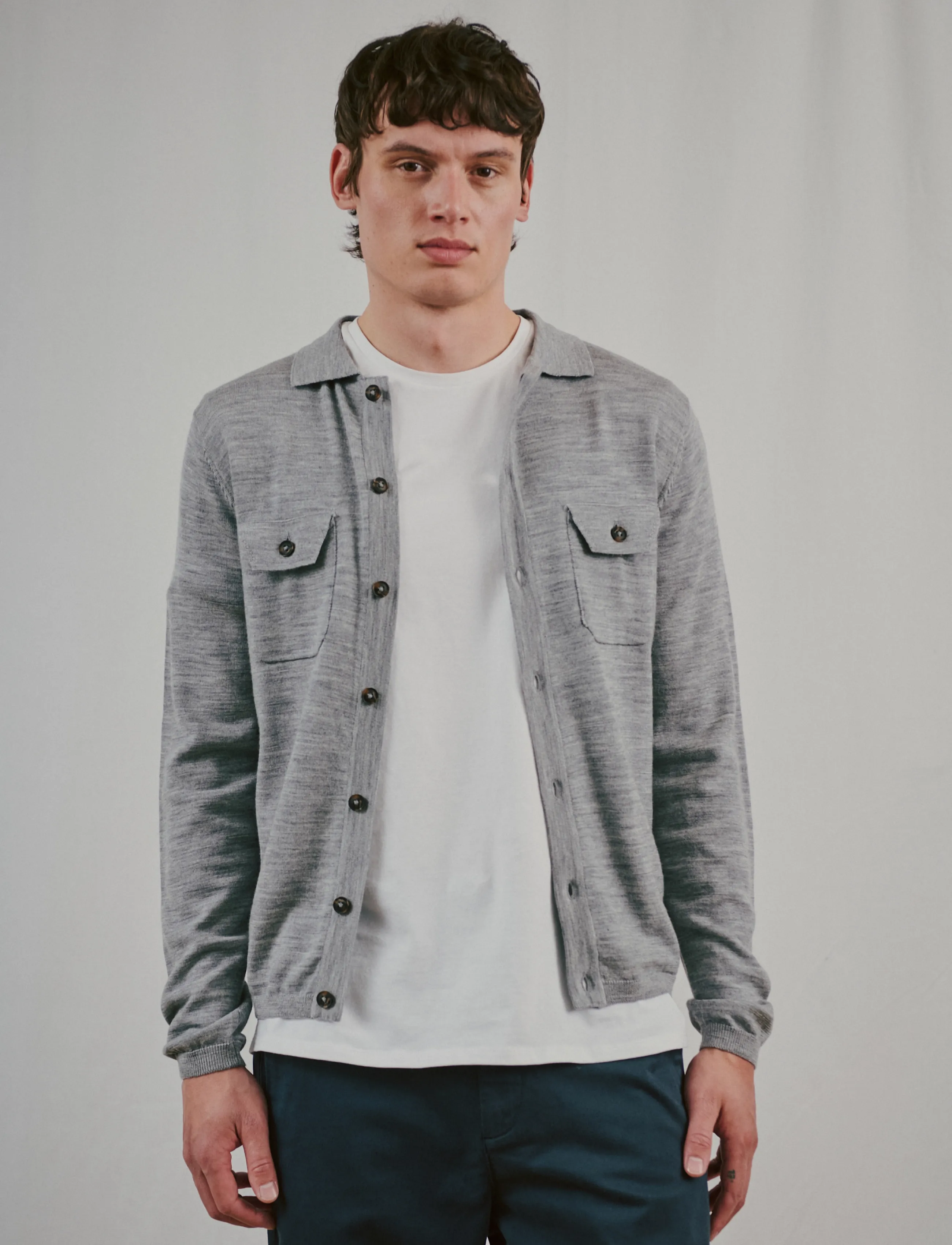 Bruun & Stengade - BS Zaouma Regular Fit Knitwear - koftor - grey - 3