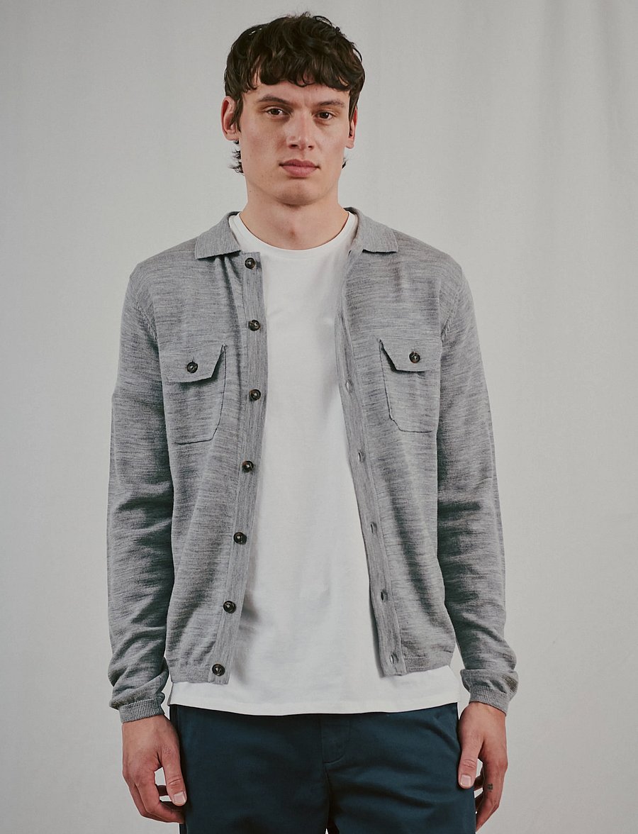 Bruun & Stengade - BS Zaouma Regular Fit Knitwear - cardigans - grey - 3