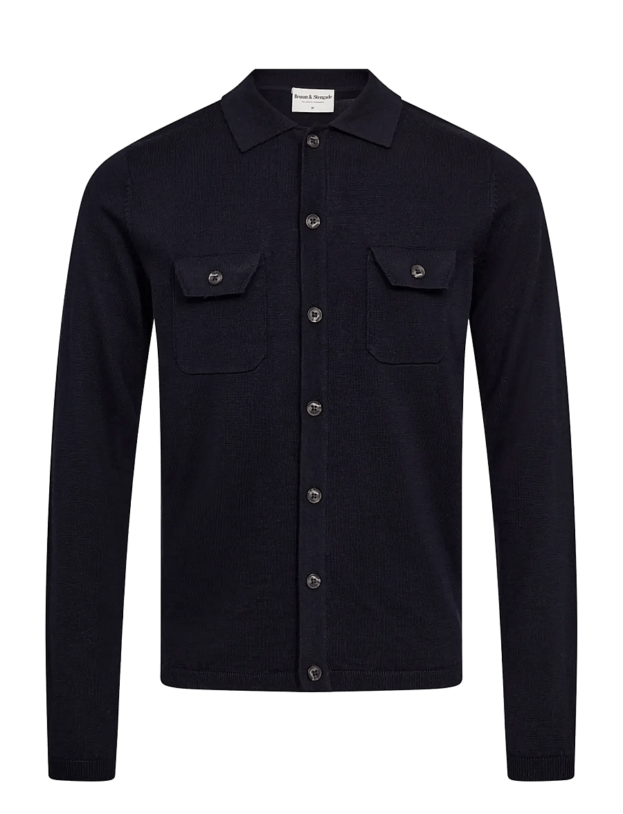 Bruun & Stengade - BS Zaouma Regular Fit Knitwear - cardigans - navy - 1