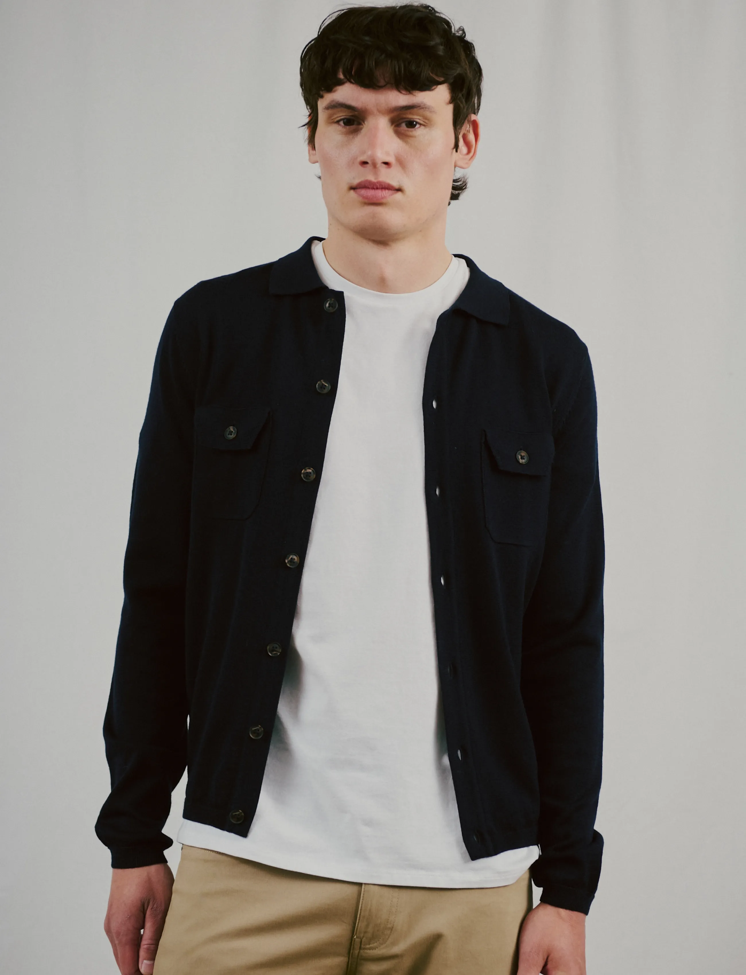 Bruun & Stengade - BS Zaouma Regular Fit Knitwear - koftor - navy - 4