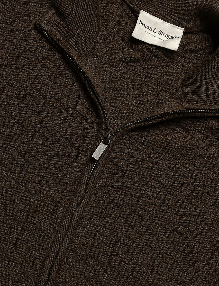 Bruun & Stengade - BS Mastor Regular Fit Knitwear - cardigans - forest - 5