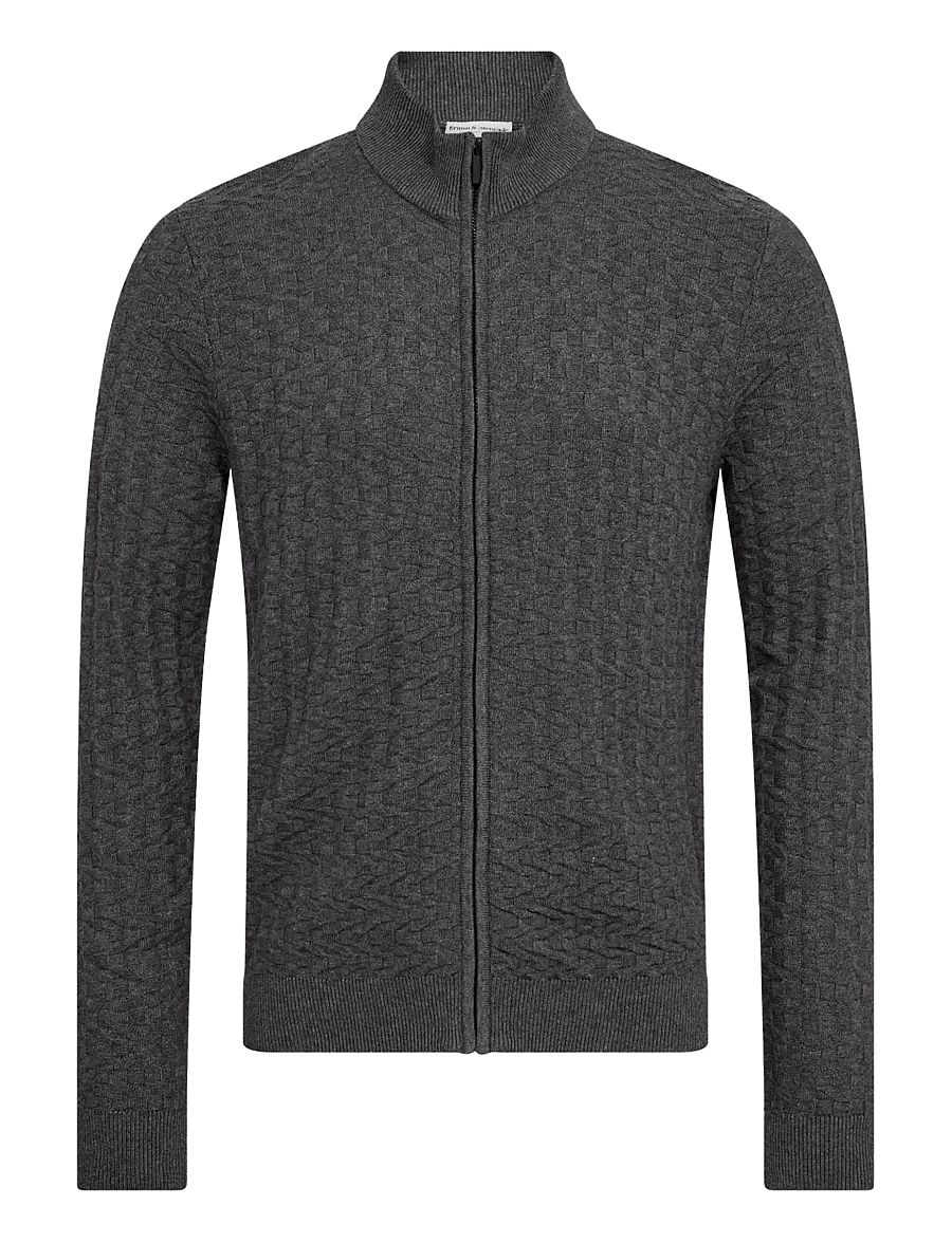 Bruun & Stengade - BS Mastor Regular Fit Knitwear - cardigans - grey - 0