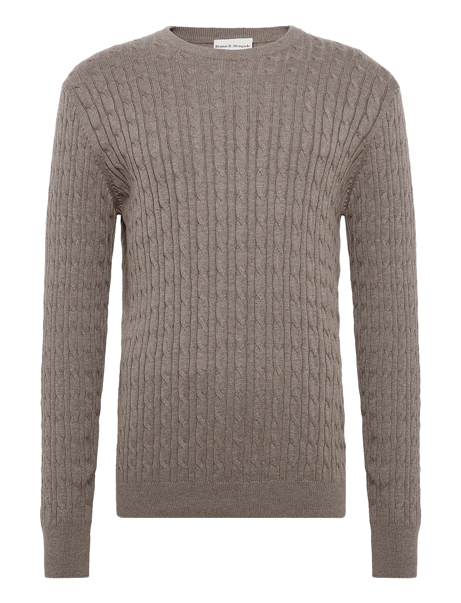 Bruun & Stengade - BS Guizchou Regular Fit Knitwear - rundhals - brown - 0