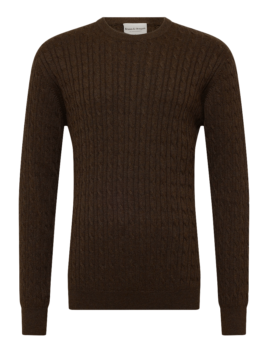 Bruun & Stengade - BS Guizchou Regular Fit Knitwear - rundhalsad - forest - 0