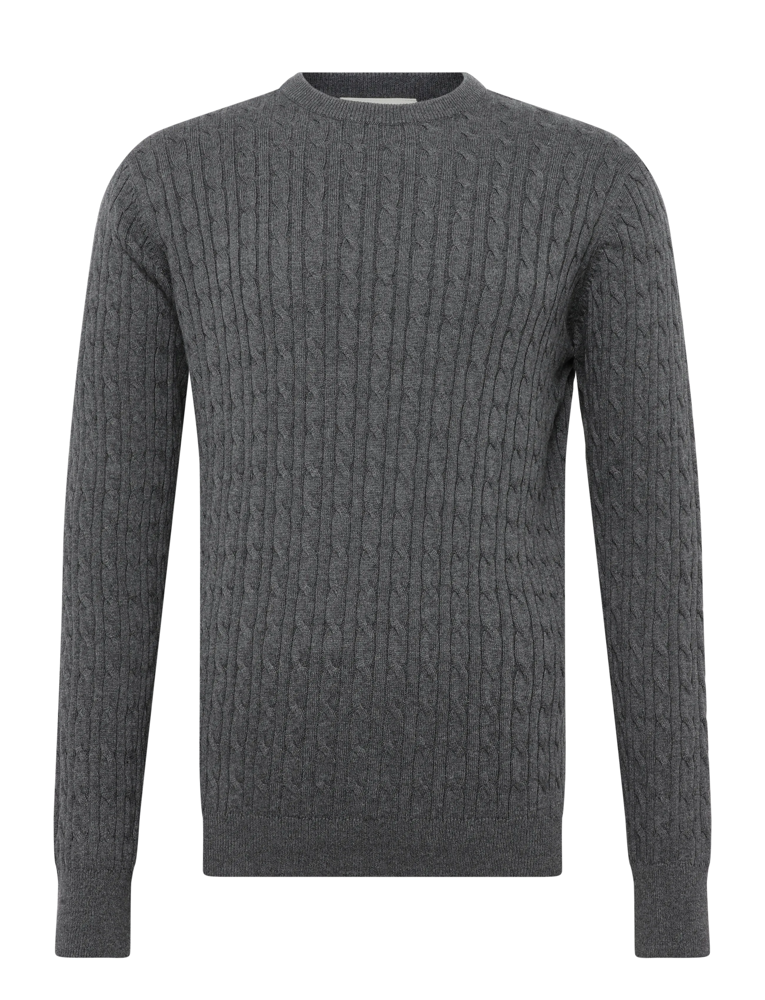 Bruun & Stengade Bs Guizchou Regular Fit Knitwear, XL, Grau - Round Necks, Männerswear