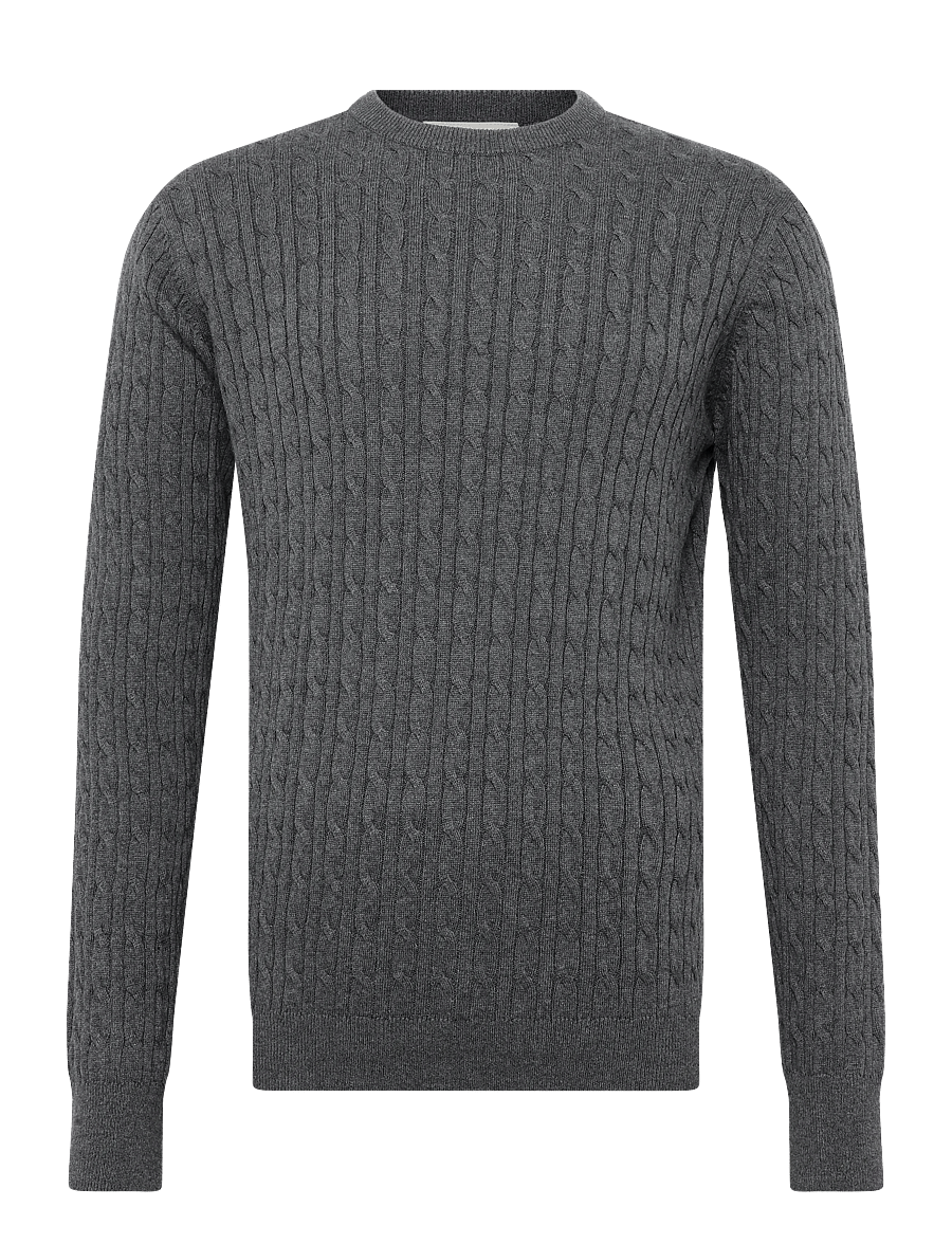 Bruun & Stengade - BS Guizchou Regular Fit Knitwear - rundhals - grey - 1