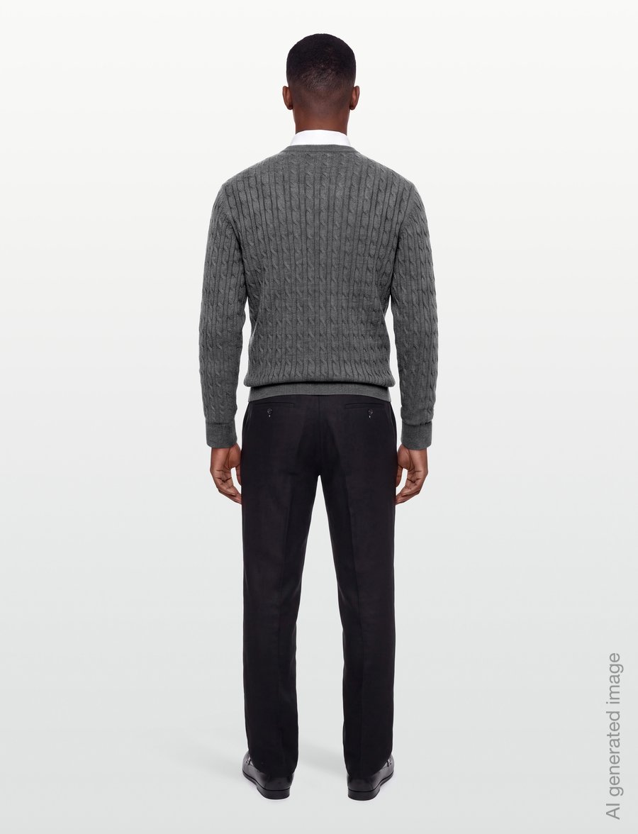 Bruun & Stengade - BS Guizchou Regular Fit Knitwear - rundhals - grey - 4