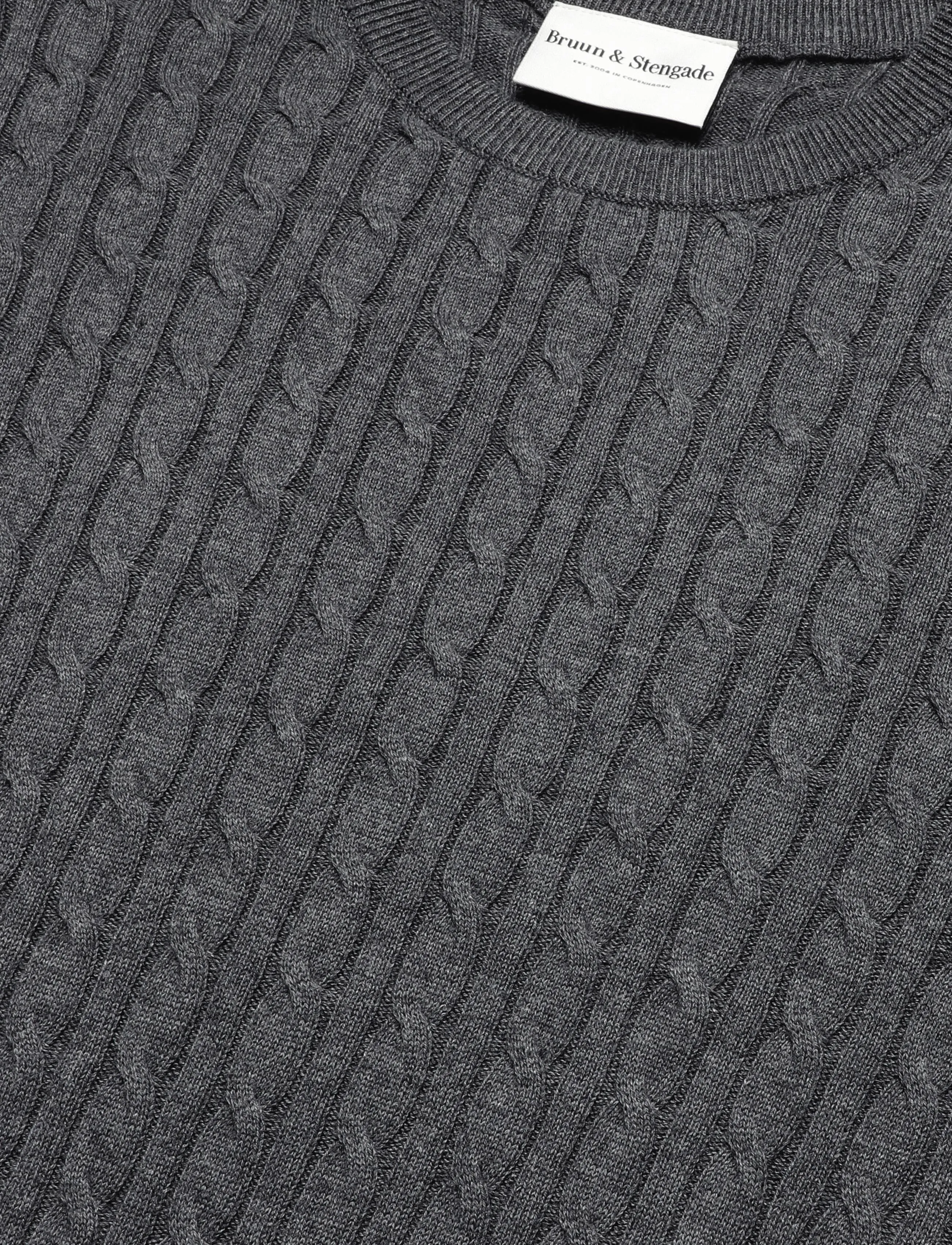 Bruun & Stengade - BS Guizchou Regular Fit Knitwear - rundhals - grey - 5