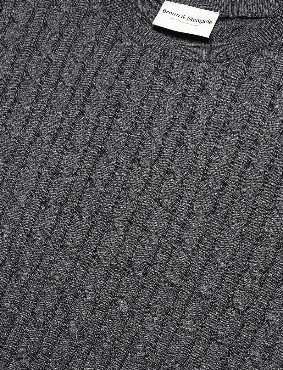 Bruun & Stengade - BS Guizchou Regular Fit Knitwear - rundhals - grey - 5