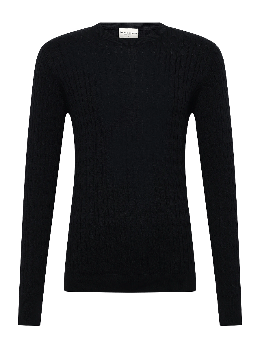 Bruun & Stengade - BS Guizchou Regular Fit Knitwear - rundhals - navy - 0