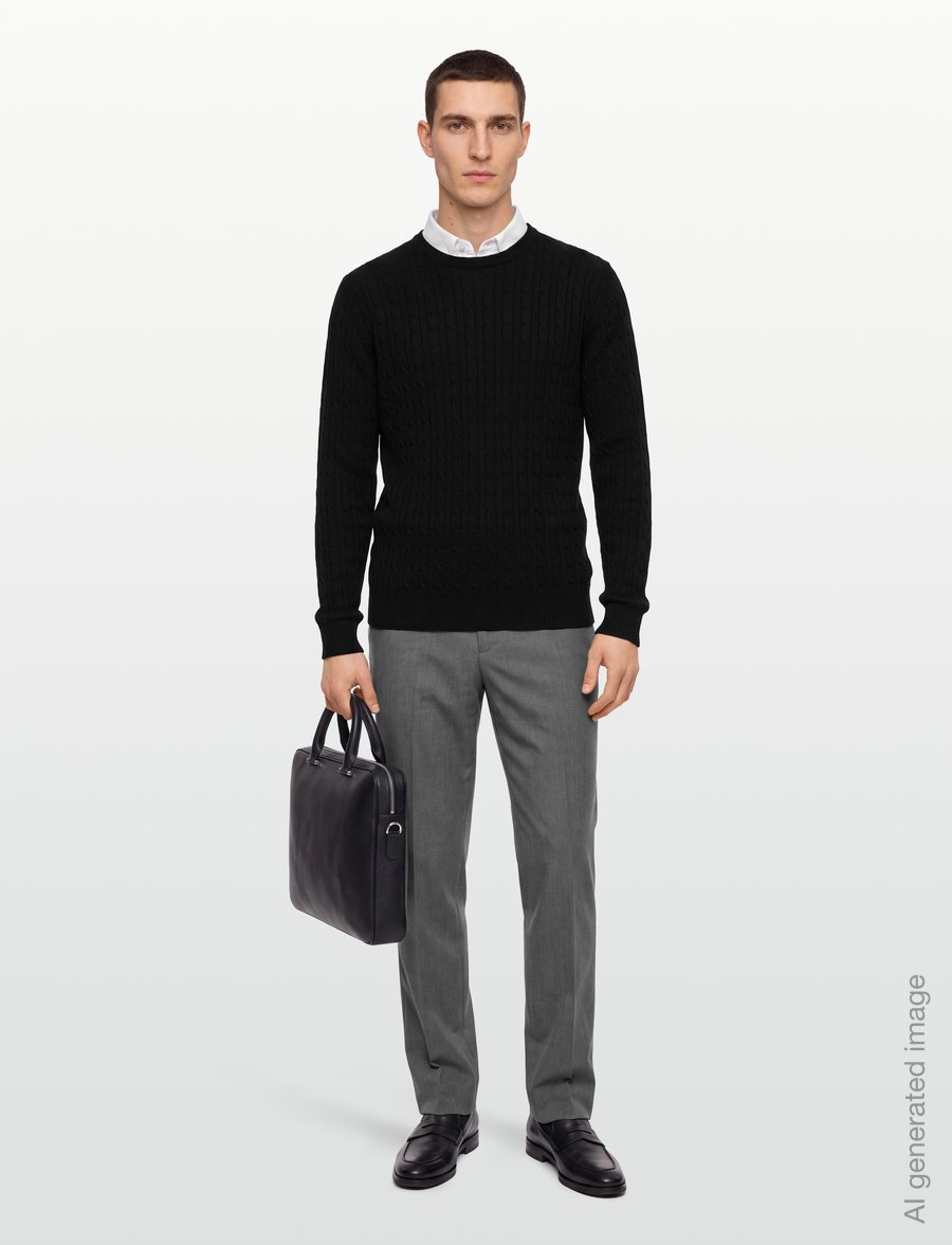 Bruun & Stengade - BS Guizchou Regular Fit Knitwear - rundhals - navy - 0