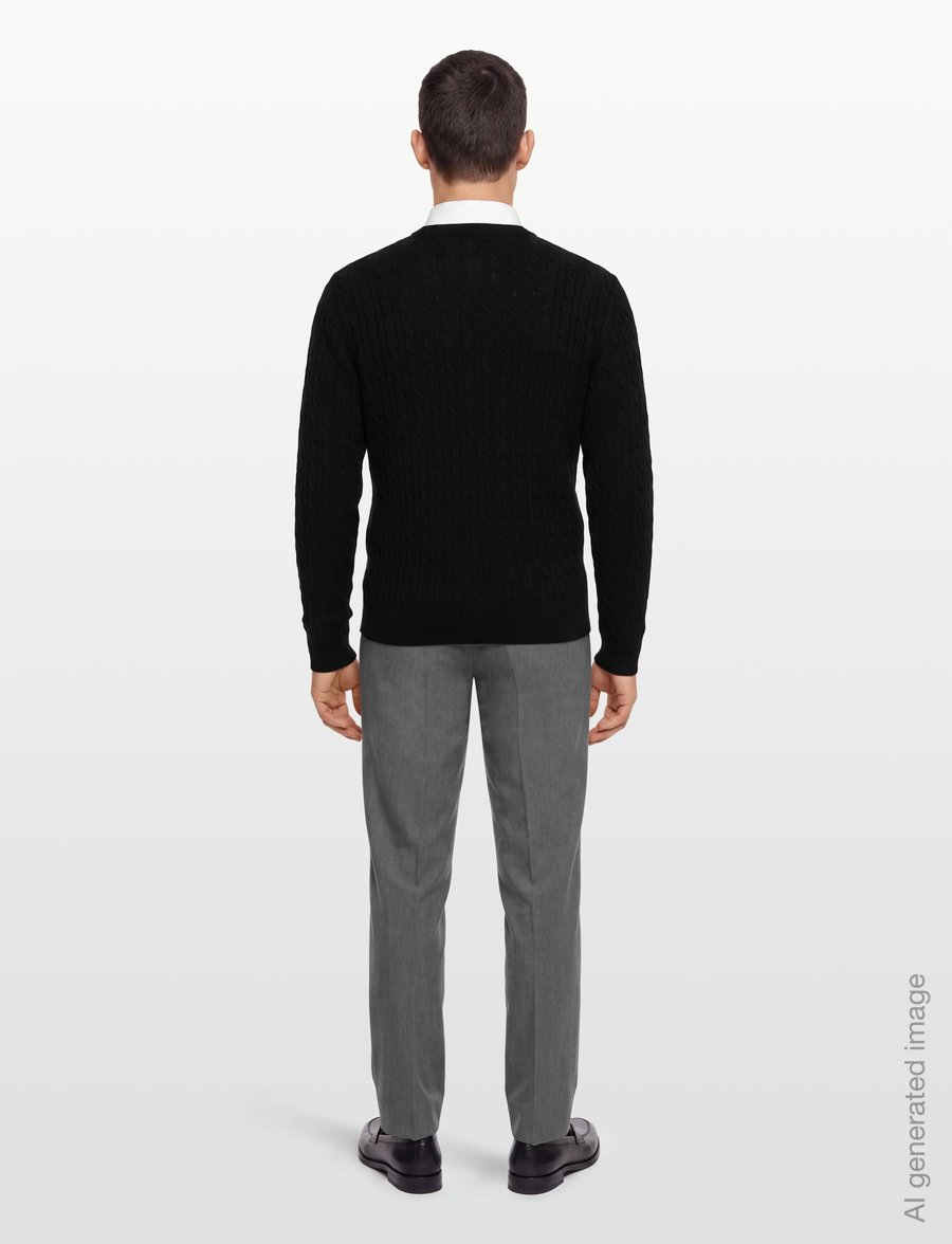 Bruun & Stengade - BS Guizchou Regular Fit Knitwear - rundhals - navy - 4