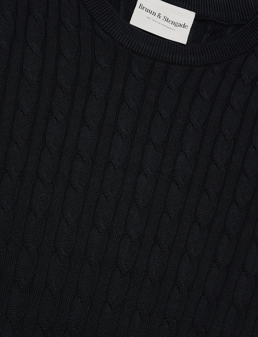 Bruun & Stengade - BS Guizchou Regular Fit Knitwear - rundhals - navy - 2