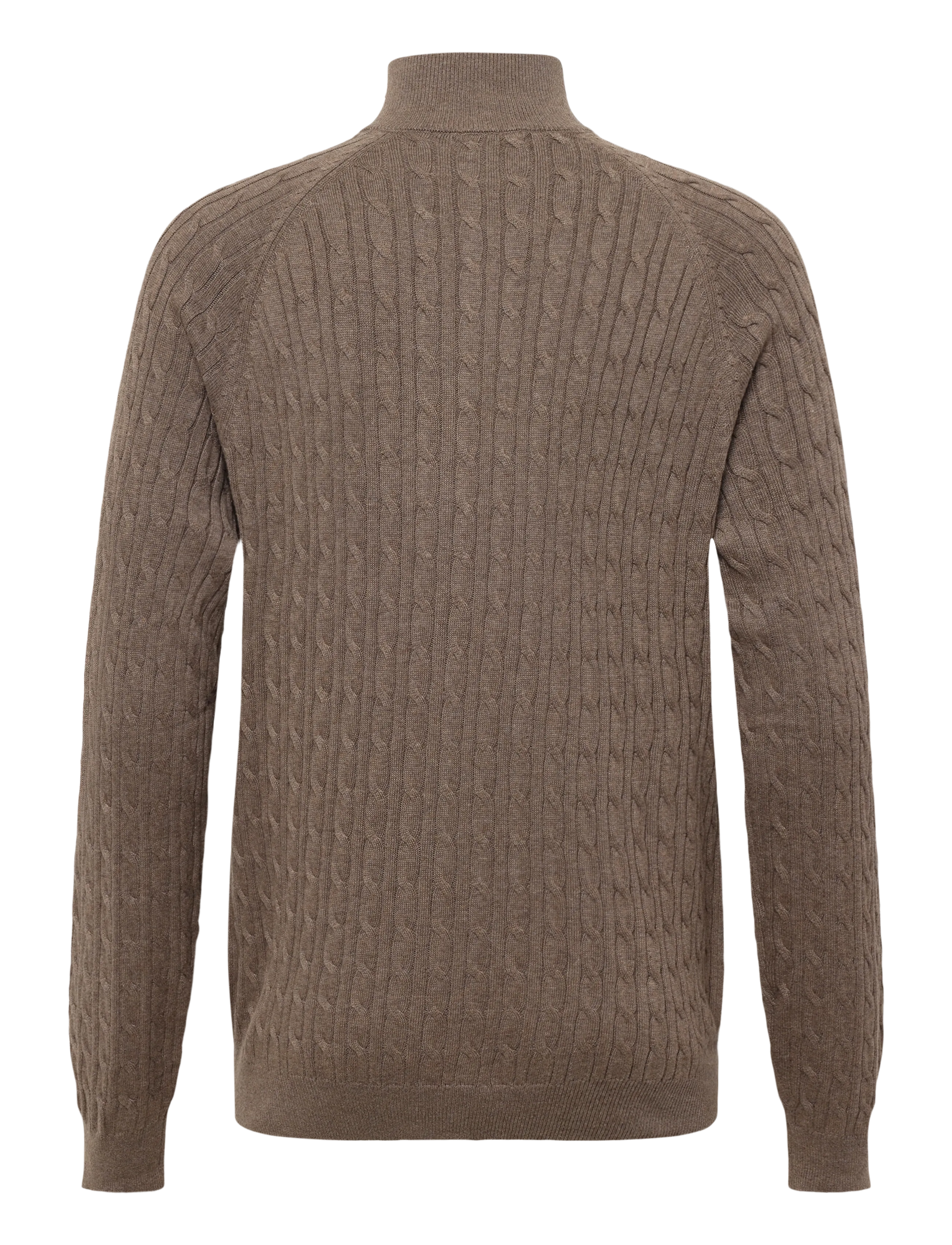 Bruun & Stengade - BS Simbel Regular Fit Knitwear - pullover mit halbem reißverschluss - brown - 2