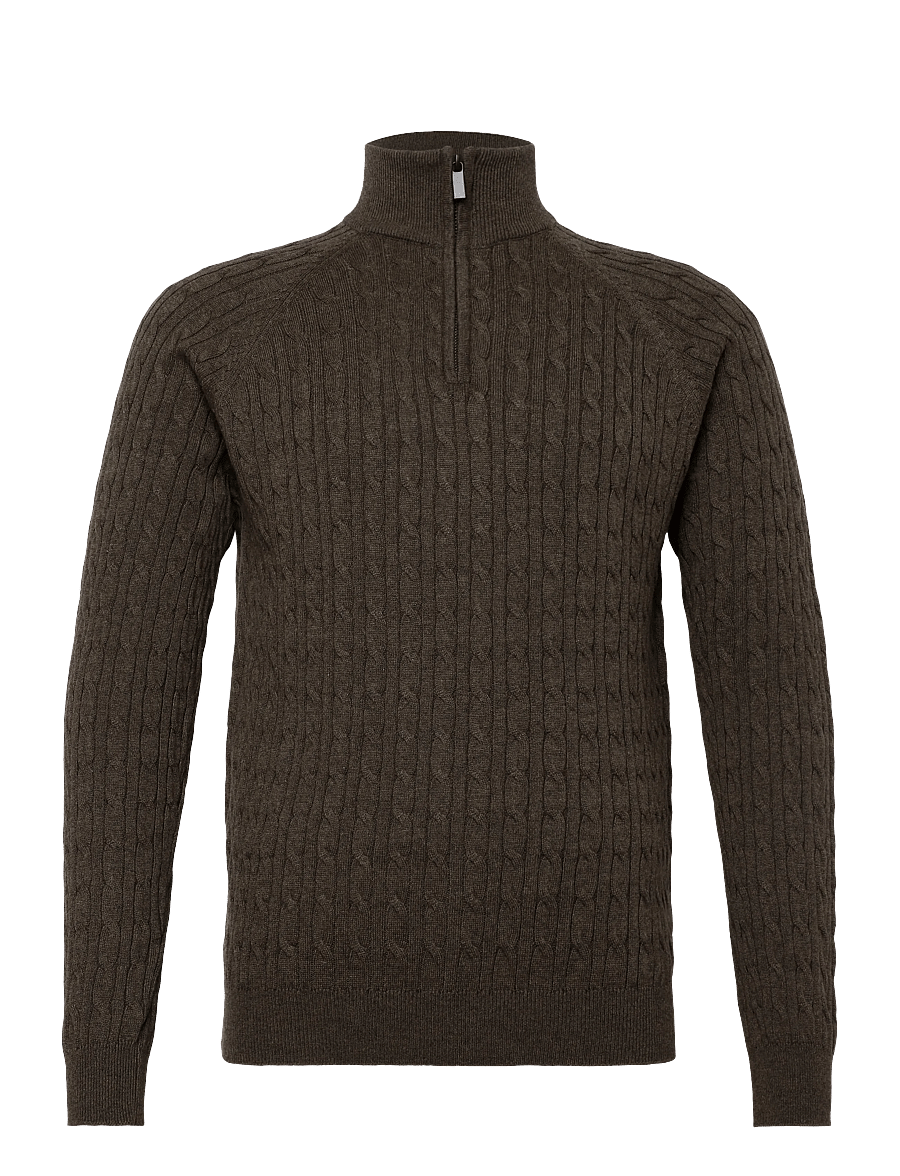 Bruun & Stengade - BS Simbel Regular Fit Knitwear - half zip-tröjor - forest - 1