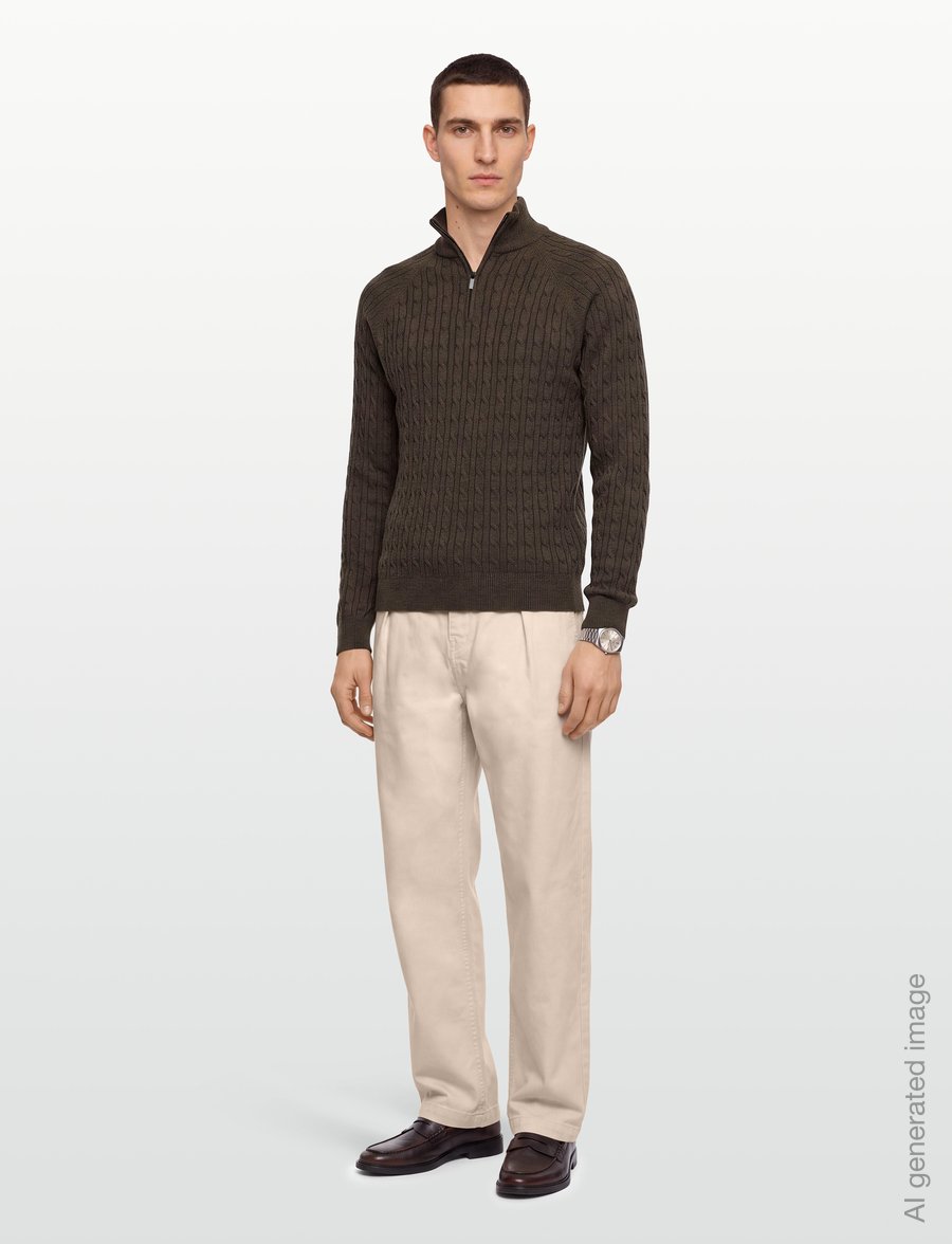 Bruun & Stengade - BS Simbel Regular Fit Knitwear - half zip-tröjor - forest - 0