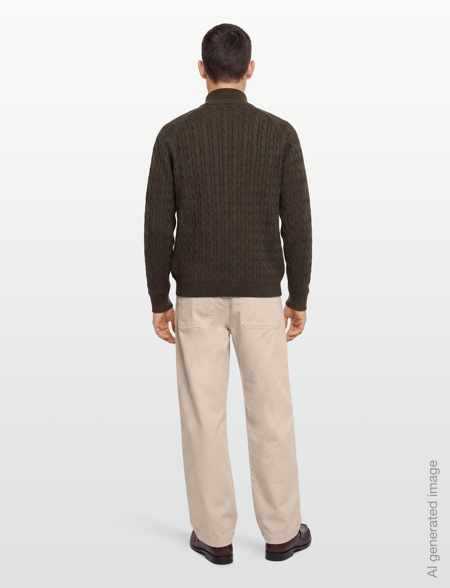 Bruun & Stengade - BS Simbel Regular Fit Knitwear - half zip-tröjor - forest - 4
