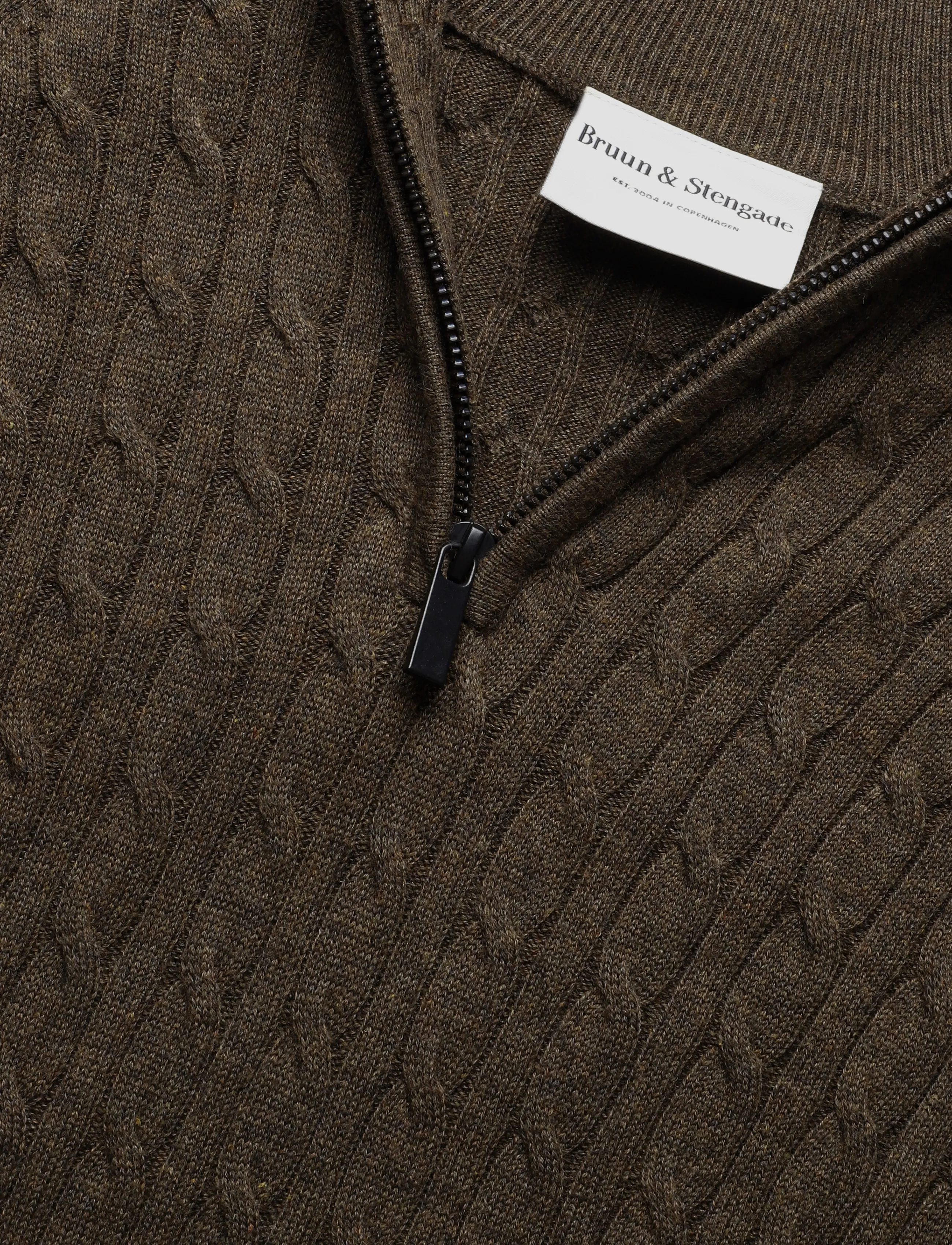 Bruun & Stengade - BS Simbel Regular Fit Knitwear - half zip-tröjor - forest - 5