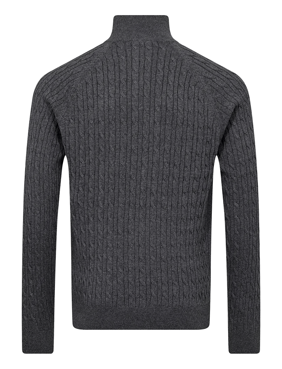 Bruun & Stengade - BS Simbel Regular Fit Knitwear - halfzip strik - grey - 1