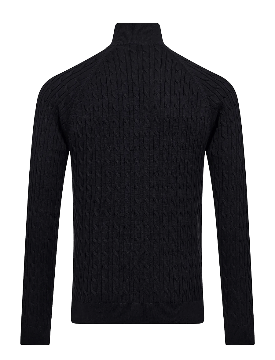 Bruun & Stengade - BS Simbel Regular Fit Knitwear - pullover mit halbem reißverschluss - navy - 1