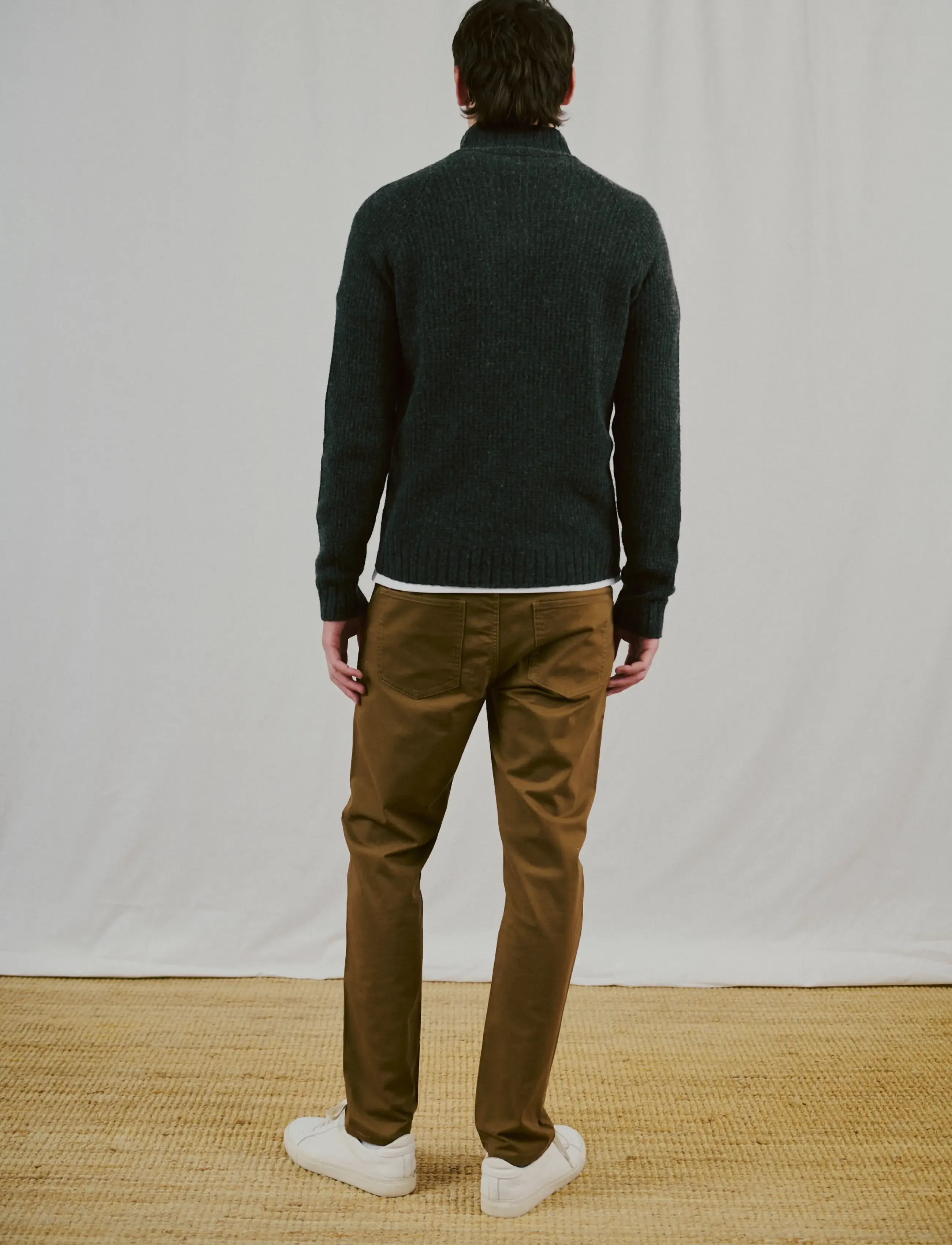 Bruun & Stengade - BS Svalbard Regular Fit Knitwear - half zip jumpers - dark grey - 4
