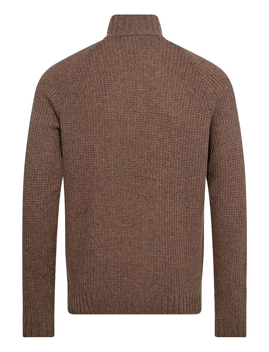 Bruun & Stengade - BS Svalbard Regular Fit Knitwear - half zip-tröjor - mink - 2