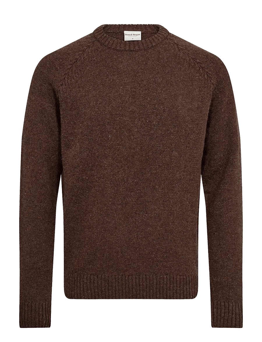 Bruun & Stengade - BS Punta Regular Fit Knitwear - round necks - forest - 1