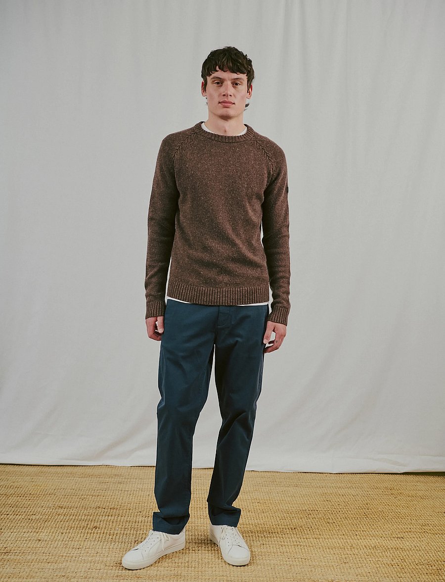 Bruun & Stengade - BS Punta Regular Fit Knitwear - round necks - forest - 3