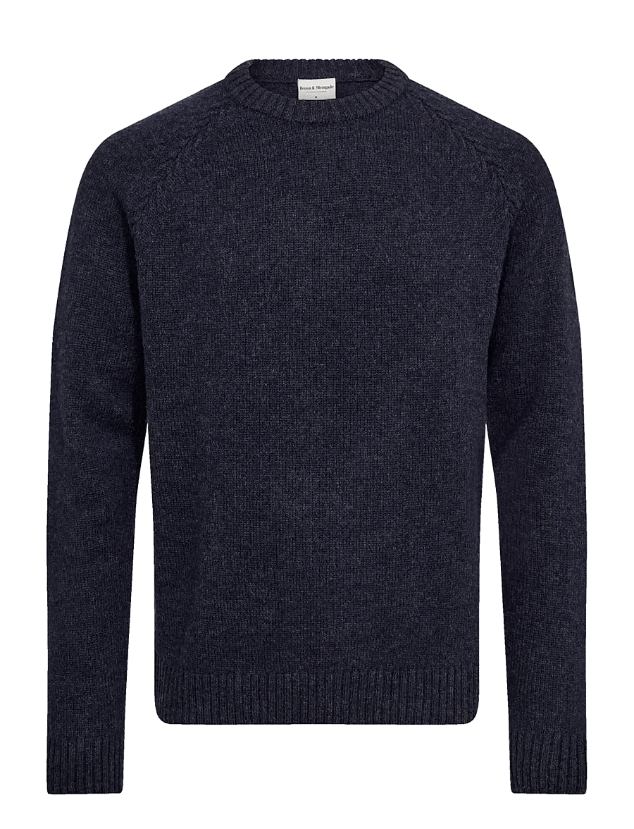 Bruun & Stengade - BS Punta Regular Fit Knitwear - round necks - grey - 1