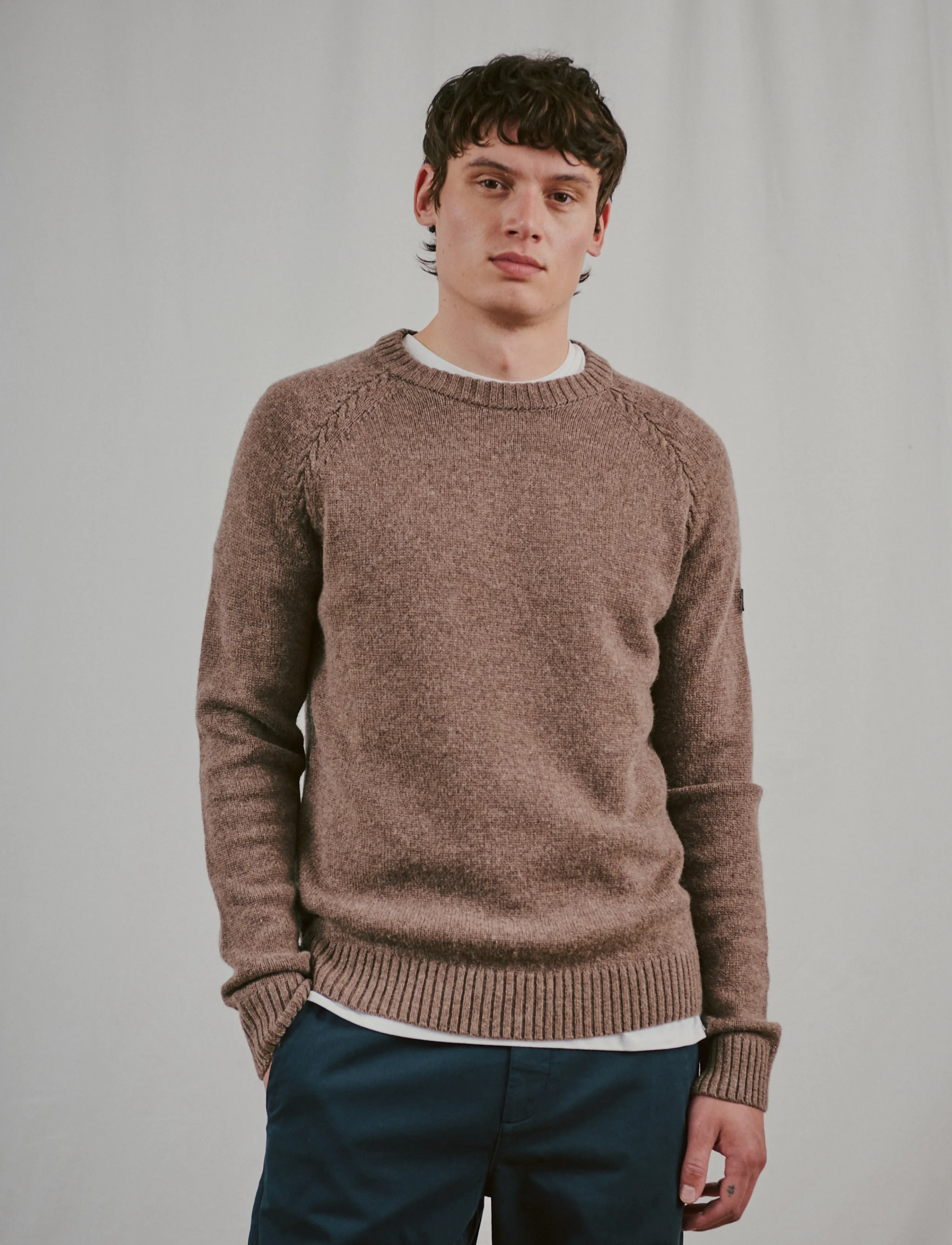 Bruun & Stengade - BS Punta Regular Fit Knitwear - rund hals - mink - 4