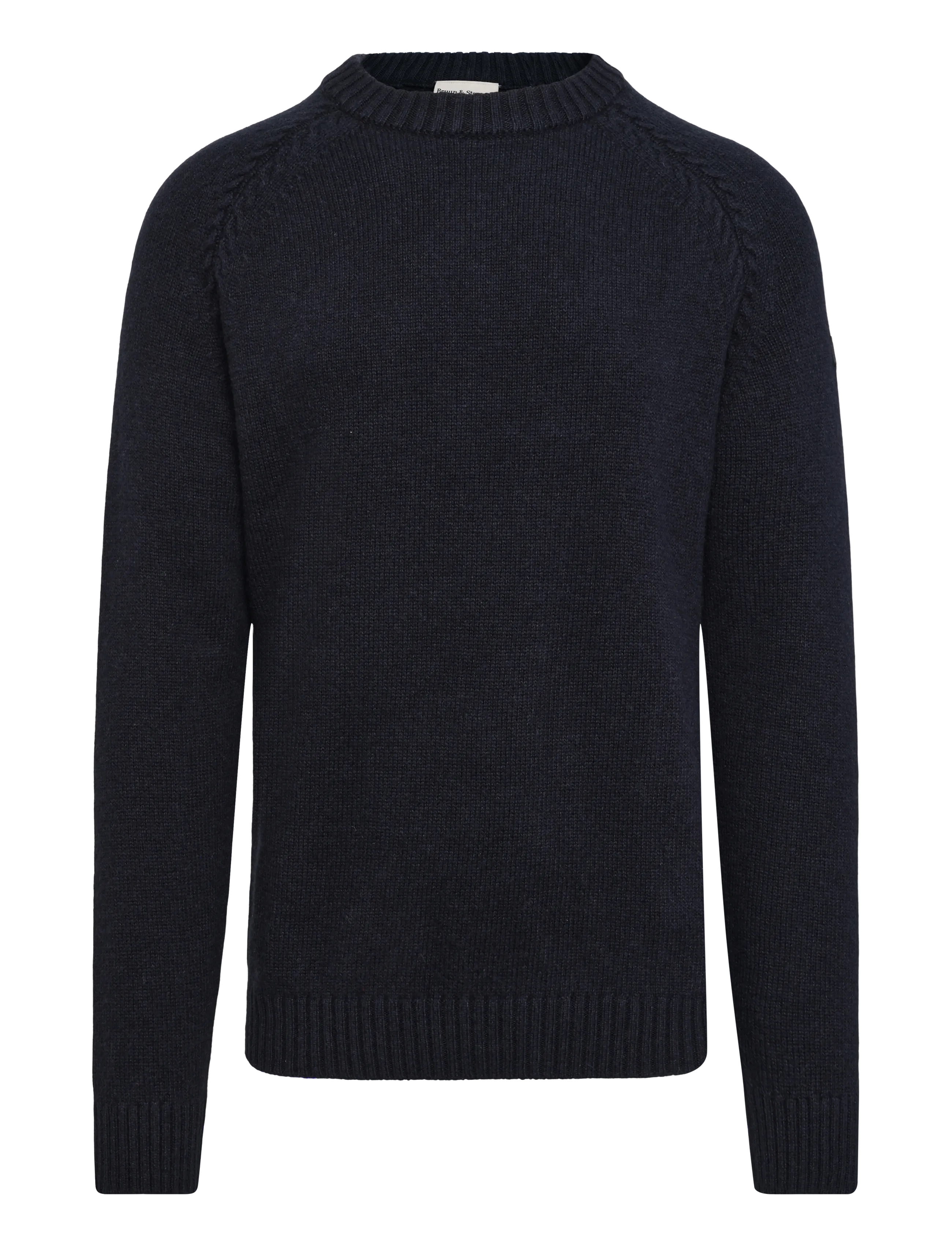 Bruun & Stengade BS Punta Regular Fit Knitwear - Rundhals - NAVY / navy