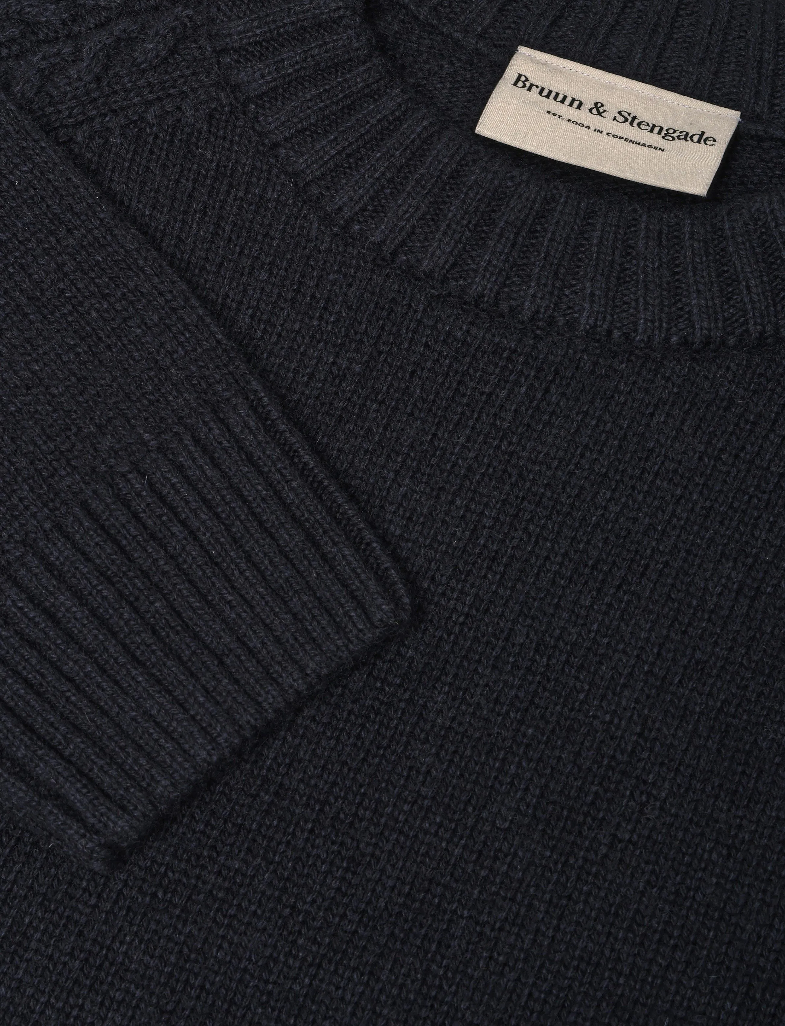 Bruun & Stengade - BS Punta Regular Fit Knitwear - rundhals - navy - 5