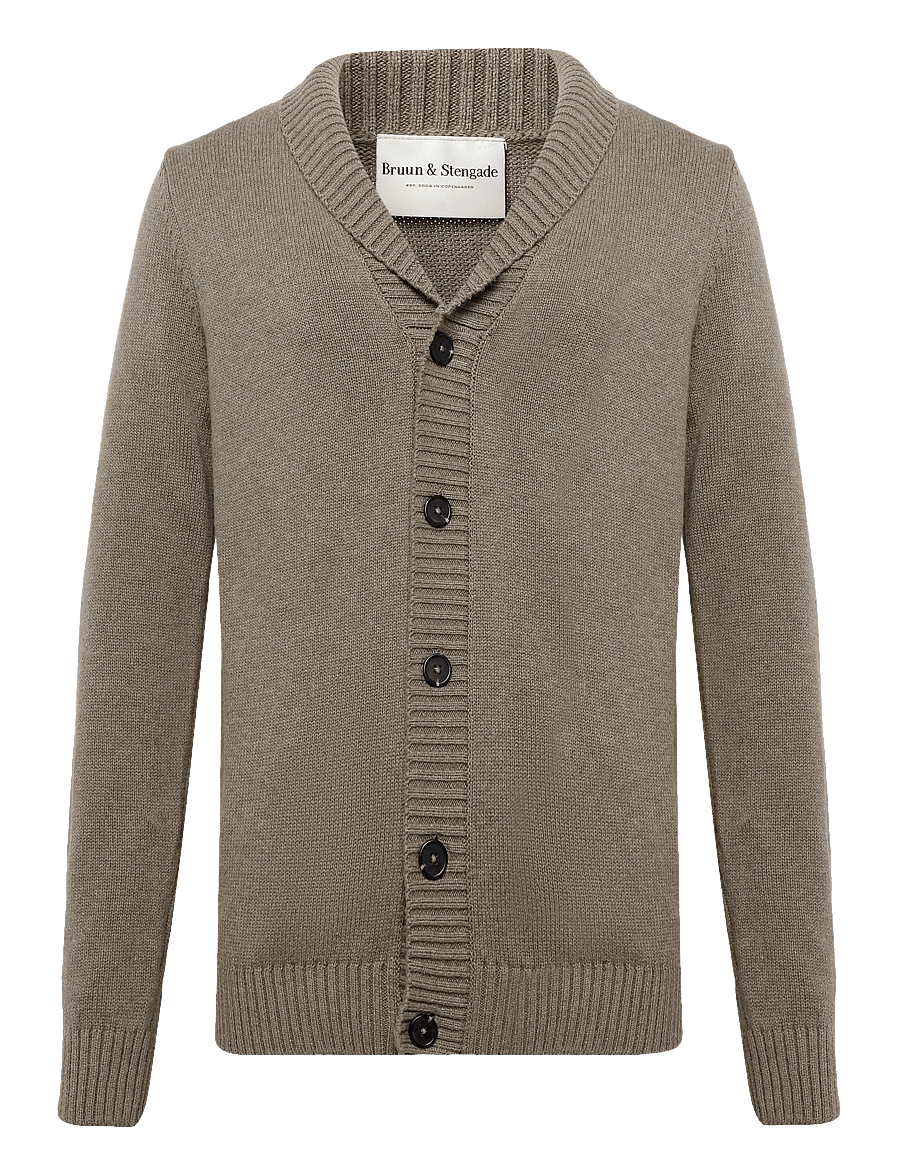 Bruun & Stengade - BS Bjarte Regular Fit Knitwear - cardigans - brown - 0