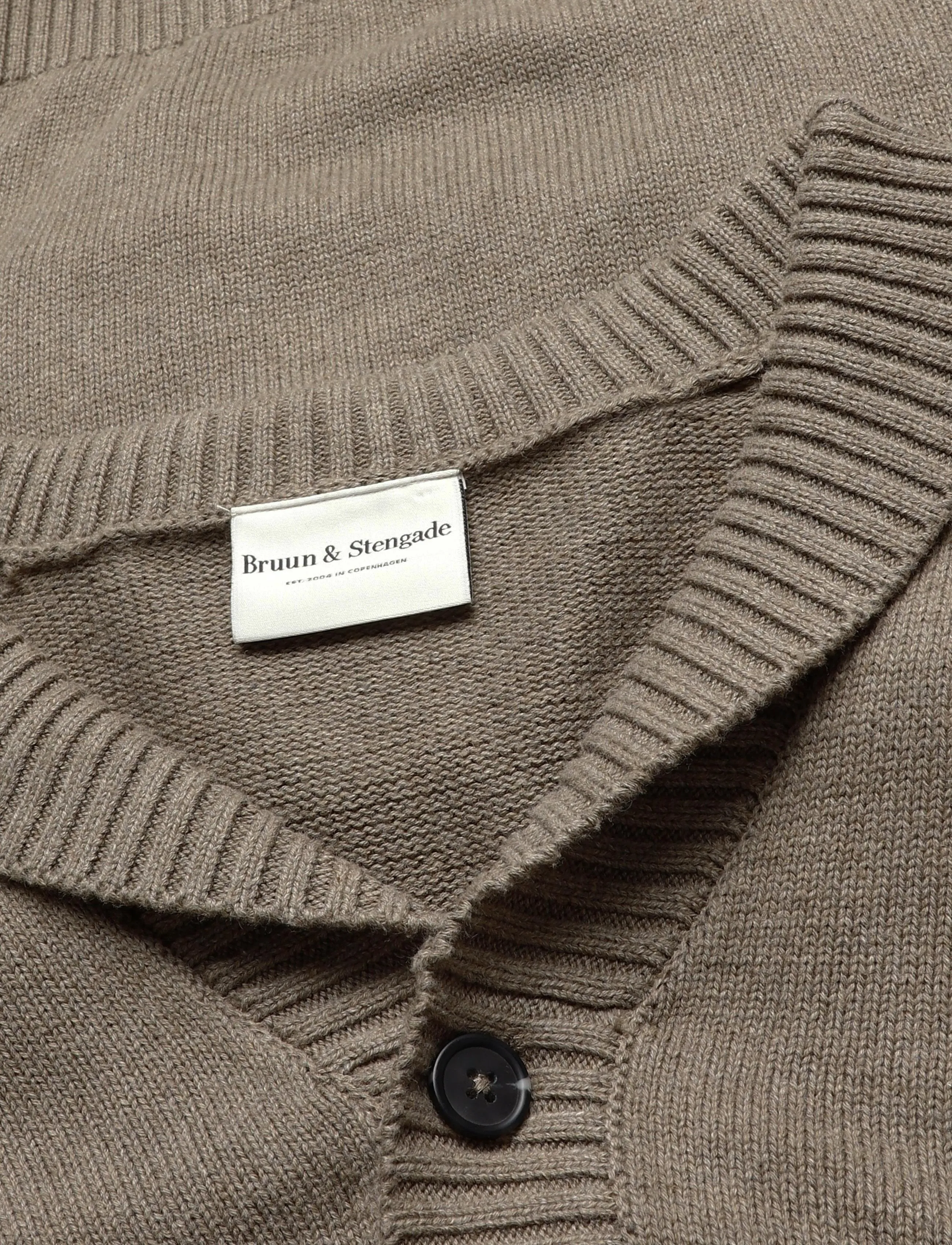 Bruun & Stengade - BS Bjarte Regular Fit Knitwear - cardigans - brown - 2