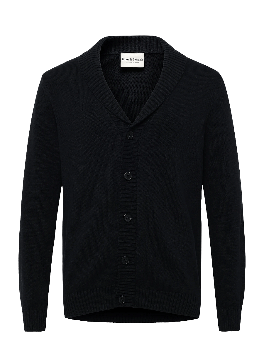 Bruun & Stengade - BS Bjarte Regular Fit Knitwear - strickjacken - navy - 0