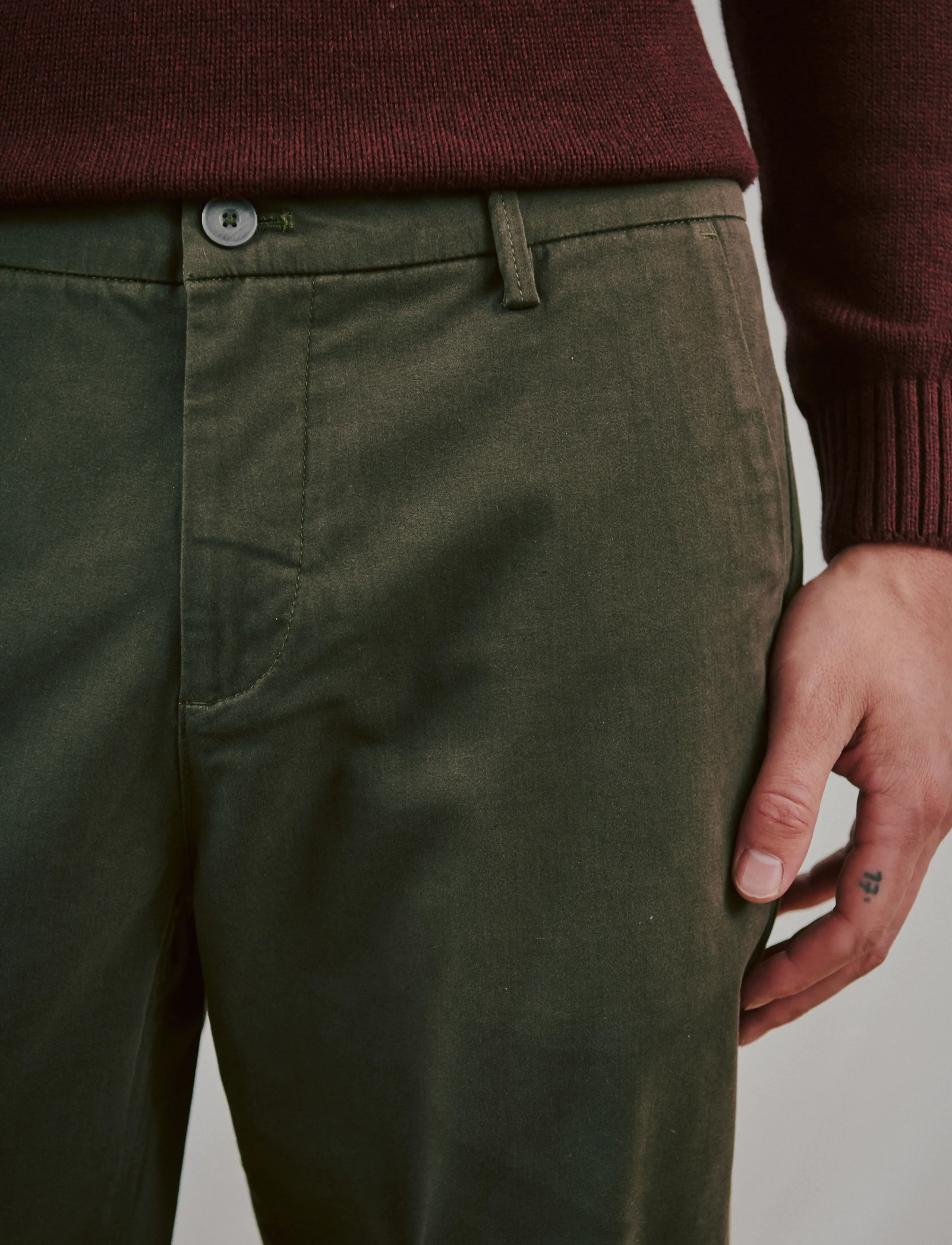 Bruun & Stengade - BS Mizan Regular Fit Chinos - chinos - green - 3