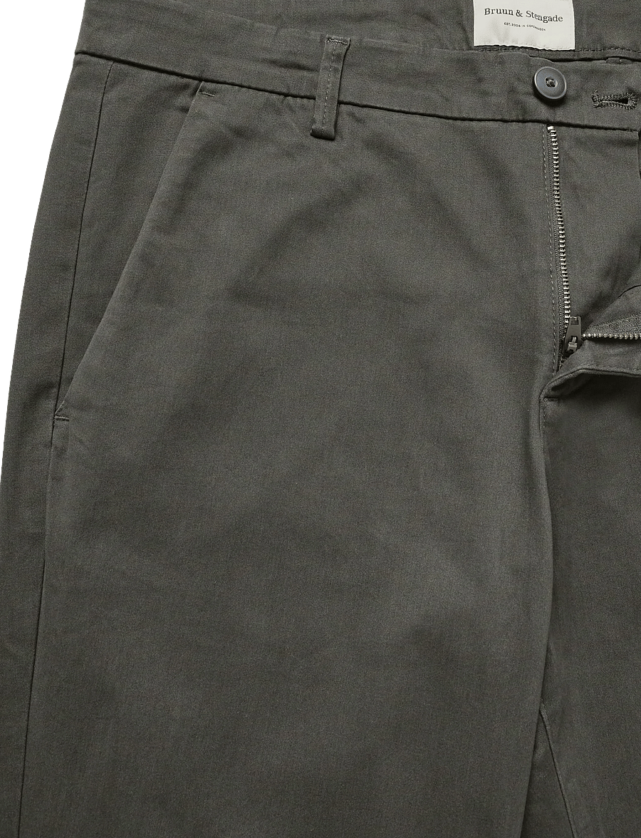 Bruun & Stengade - BS Mizan Regular Fit Chinos - chinos - green - 5