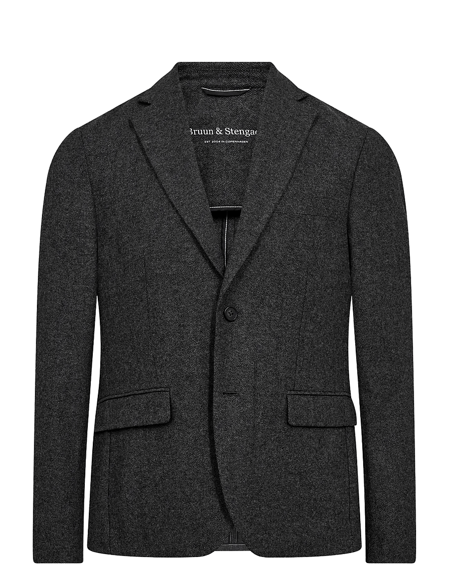 Bruun & Stengade - BS Macron Classic Fit Blazer - single breasted blazers - grey - 1